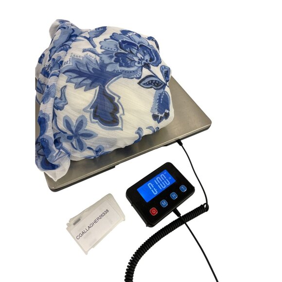 Zara Womens Midi Dress S Small White Blue Printed Elastic Waist 3099/246 NWD - Picture 14 of 14